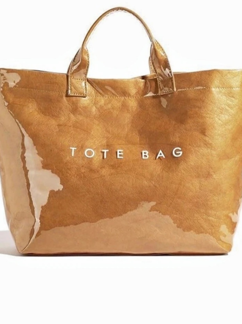 PVC Tote Bag in Brown Like New